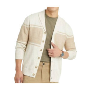 Goodfellow Beige Cardigan Button Front Sweater Size M